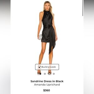 Amanda Uprichard Asymmetrical Black Dress